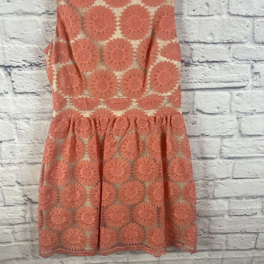 Renee Derhy Cottage Core Fairy Core  Feminine Retr Floral Overlay Party Dress L - Picture 5 of 12